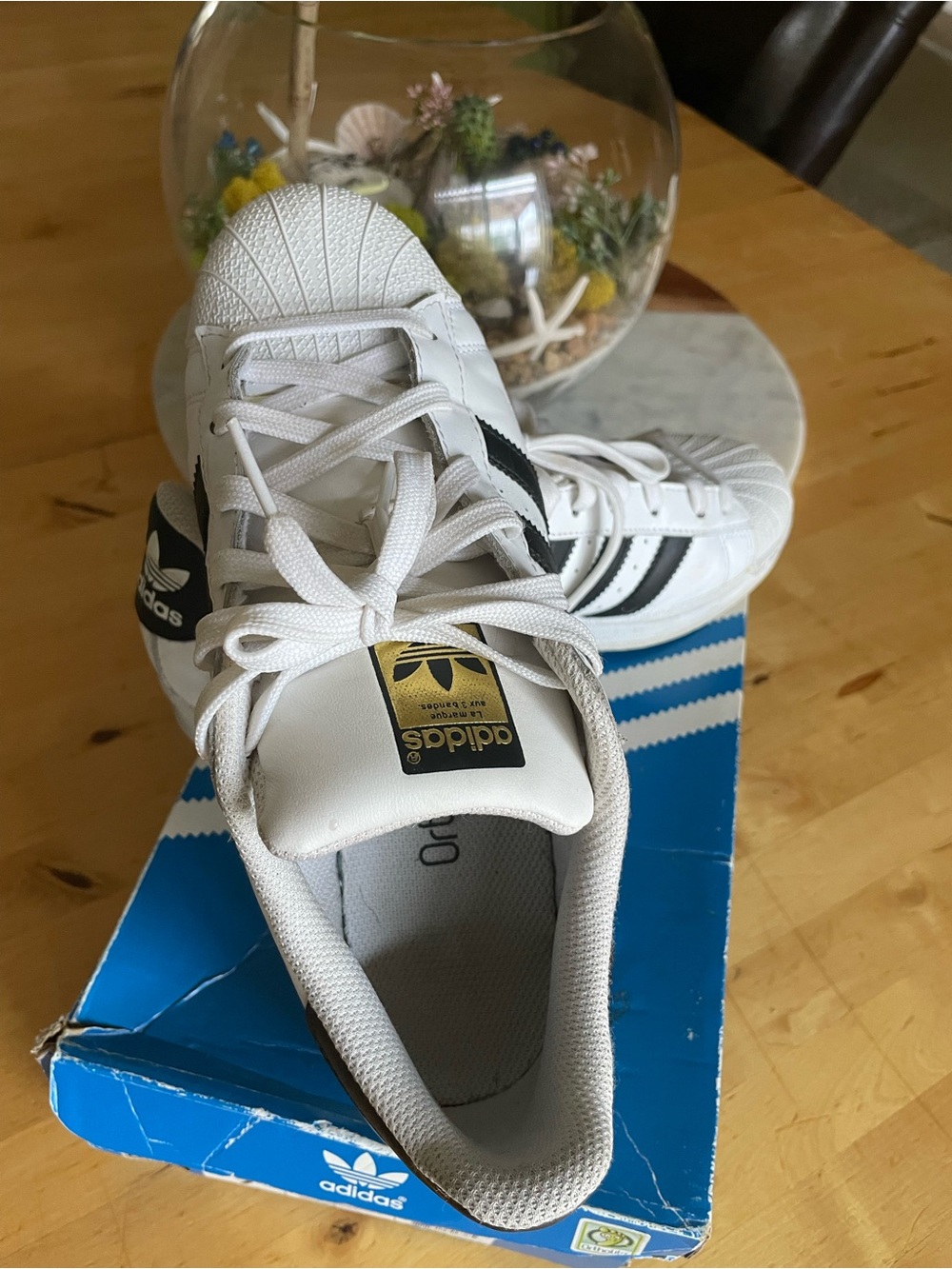 Adidas Kids White & Black Superstar Sneakers🤍🖤🤍
